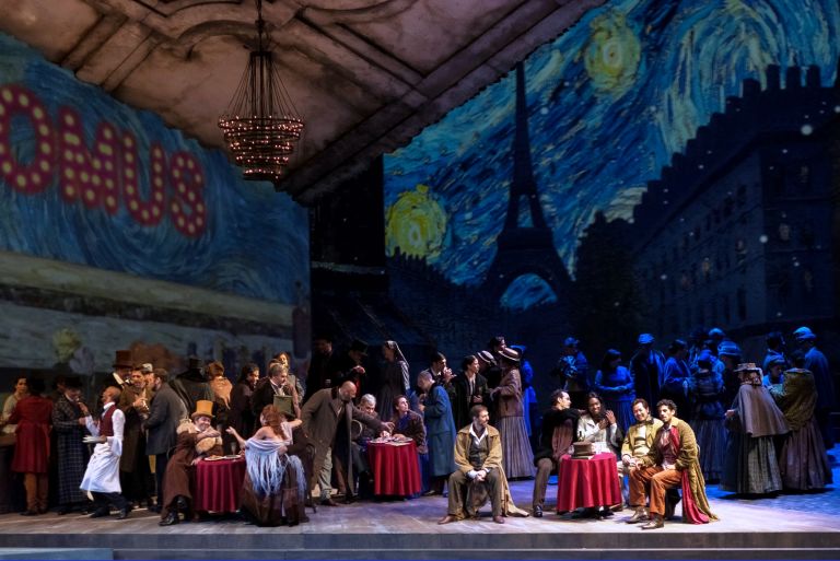 Escena La Bohème por D. Livermore. Les Arts