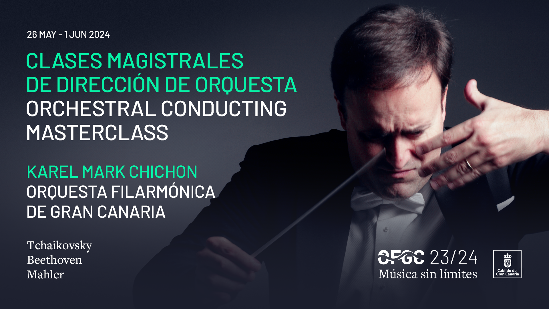 Clases magistrales de Karel Mark Chichon con la Orquesta Filarmónica de Gran Canaria