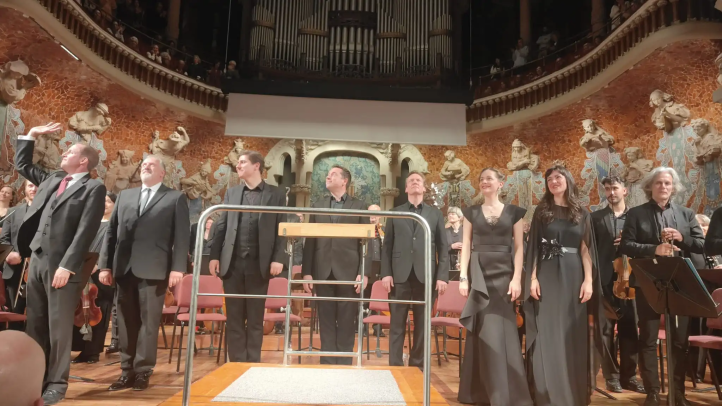 La Pasión según san Mateo, con la Akademie für Alte Musik de Berlín y el RIAS Kämmerchor, en el Palau de la MúsicaBach: La Pasión según san Mateo. Elisabeth Breuer, Anna Lucia Richter, Patrick Grahl, Thomas Hobbs, Matthew Brook, Stephan Loges. RIAS Kammerchor Berlín, Akademie für Alte Musik Berlín. Justin Doyle, director. Palau de la Música Catalana, Barcelona. 9 de abril de 2025.