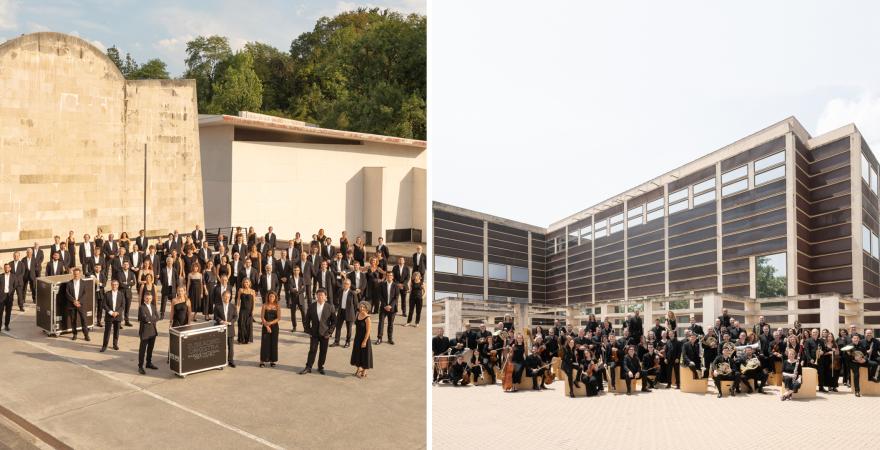 Euskadiko Orkestra y la OBC se intercambian la próxima semana en el marco de sus respectivas temporadas. La orquesta vasca ofrecerá el programa de conciertos Sorozábal/Mahler el 24 y 25 de noviembre en Vitoria y Pamplona, y posteriormente lo llevará a L’Auditori de Barcelona el 28, 29 y 30 de noviembre. Con un programa de autores catalanes a los que se suman clásicos de Debussy y Ravel, la Orquestra Simfònica de Barcelona i Nacional de Catalunya visitará Bilbao el 26 de noviembre y San Sebastián el 27 y 28 de noviembre, día este último en que ambas orquestas se cruzarán y coincidirán simultáneamente en sus dos temporadas.