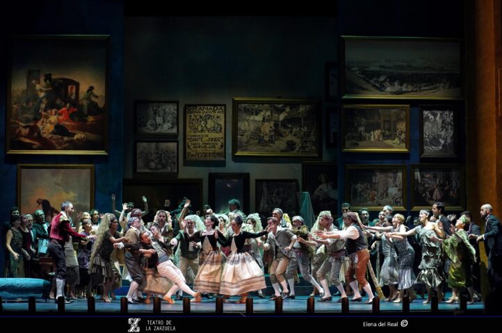 RESUMEN HISTÓRICO Y MUSICAL DE UNA ÉPOCALa Edad de Plata. Díptico español: Goyescas de Granados, El retablo de Maese Pedro de Falla. Raquel Lojendio, Alejandro Roy, César San Martín, Mónica Redondo. Gerardo Bullón, Pablo García López, Lidia Vinyes-Curtis. Dirección musical: Álvaro Albiach. Dirección de escena, dramaturgia, escenografía e iluminación: Paco López. Teatro de la Zarzuela, Madrid, 24 de enero de 2026.