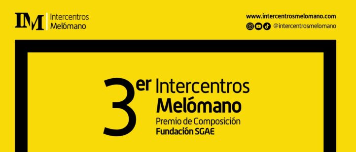 La convocatoria de la 3.ª edición del Intercentros Melómano – Premio de Composición Fundación SGAE ha sido anunciada hasta el próximo 30 de mayo. Este certamen, destinado a alumnos matriculados en el Grado o Máster de Composición, busca impulsar la creación entre los jóvenes.