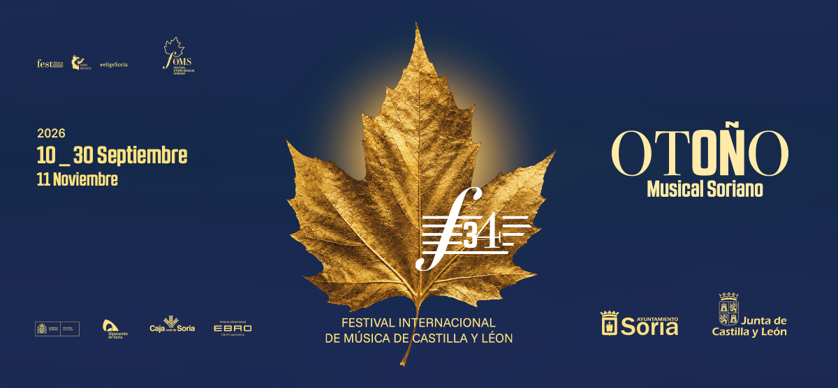 El Festival Otoño Musical Soriano celebrará su 34.ª edición entre septiembre y noviembre con una programación que combina grandes orquestas, música de cámara, flamenco, jazz, zarzuela y propuestas para todos los públicos. La cita rendirá homenaje a Manuel de Falla en el 150 aniversario de su nacimiento, estrenará una nueva obra del compositor soriano Jesús Ángel León y reunirá a destacados artistas internacionales como Alondra de la Parra, Sergei Nakariakov, Marina Heredia, Rodrigo Cuevas o la Gustav Mahler Jugendorchester, encargada de clausurar el certamen.