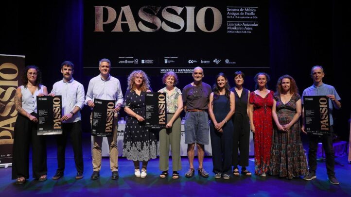 La Semana de Música Antigua de Estella celebrará su 57ª edición del 5 al 12 de septiembre con una programación articulada en torno a la palabra Passio, concepto que servirá de hilo conductor para recorrer emociones como el amor, el deseo, el dolor, la melancolía, la devoción o la trascendencia. El festival reunirá en Estella-Lizarra y Cirauqui a intérpretes y formaciones como Conductus Ensemble, Micrologus, OBNI, Xavier Sabata y Vespres d’Arnadí, junto a la Orquesta Sinfónica de Navarra, y combinará grandes obras del repertorio histórico con propuestas de divulgación, participación y apoyo al talento emergente.